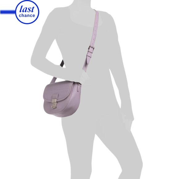 3.1 PHILLIP LIM Lavender Leather Pashli Saddle Crossbody - Picture 2 of 2